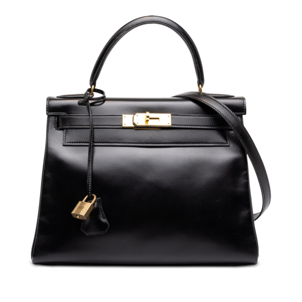 Pre-Loved Hermes Box Calf Kelly Retourne 28